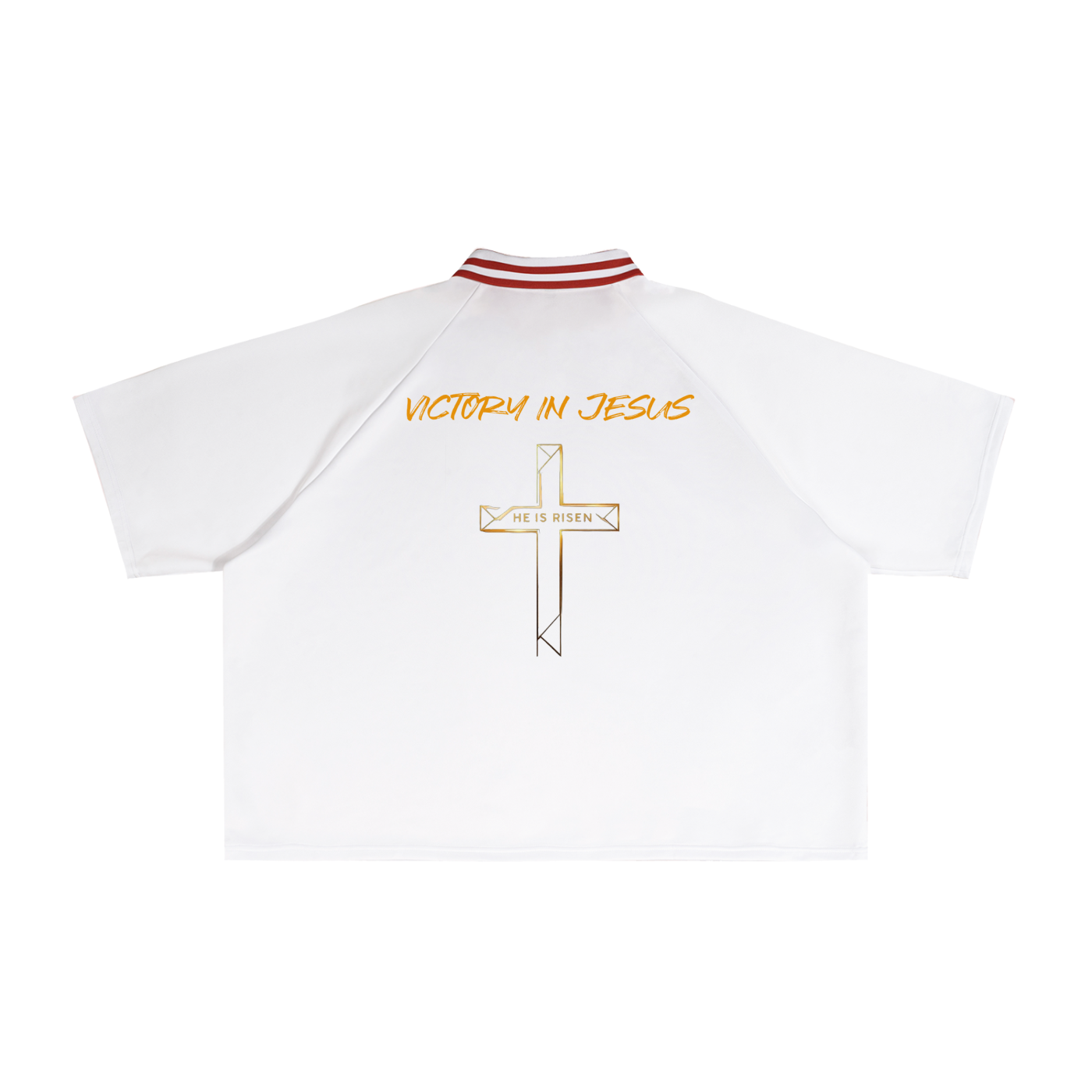 Contrast Lapel Collar Boxy T-Shirt