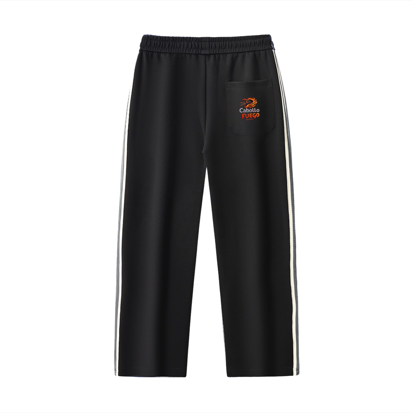 Contrast Side-Stripe Straight-Leg  Pants