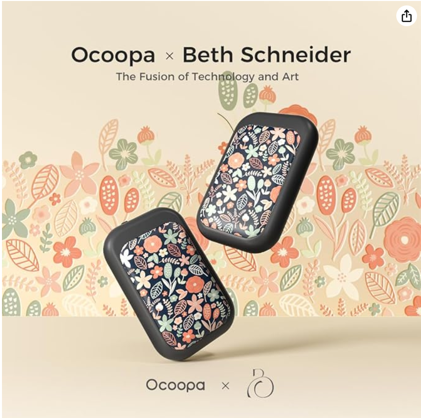 OCOOPA Hand Warmers Rechargeable 2 Pack - Stocking Stuffers Men Women Teens Boys Girls, Gifts for Men Women Seniors, White Elephant Gifts for Adults