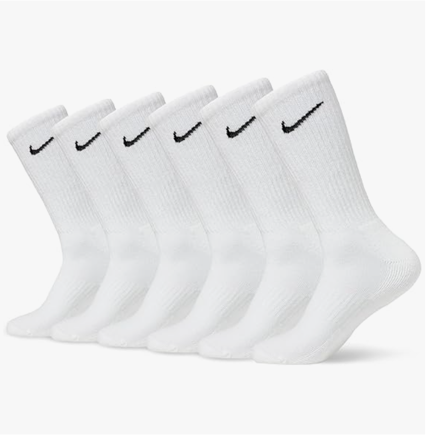 Nike Unisex Adult Everyday Cushioned Training Crew Socks (6 Pairs)